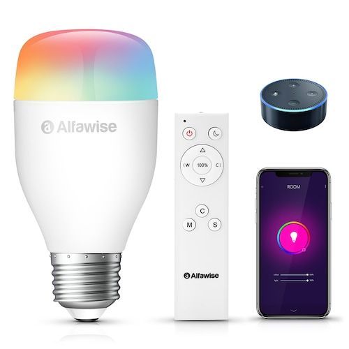 Alfawise LE12 E27 9W 900LM WiFi Smart LED Bulb App Voice Remote Control