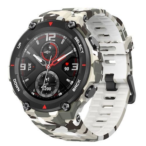 Amazfit T-Rex Outdoor Smart Watch 1.3 inch AMOLED Color Screen 20 Days 
Battery Life 5 ATM Waterproof 14 Sports Modes 12 Military Certifications 
Dual GPS System Global Version
