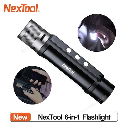 NexTool Outdoor 6-in-1 Thunder Flashlight Waterproof Portable 
Multi-function Flashlight USB Type-C Rechargeable Night Light from Xiaomi 
Youpin