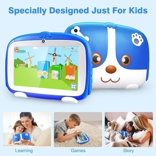 Excelvan Q738 7 Inch A50 Android 9.0 with 1GB RAM 16GB ROM Dual Camera WiFi 
USB Kids Software Edition Kids Tablet PC GMS EU