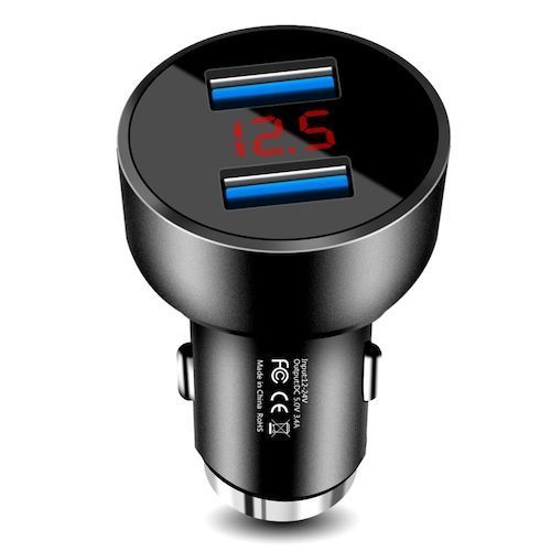 Tecney Dual USB 3.4A Fast Car Charger