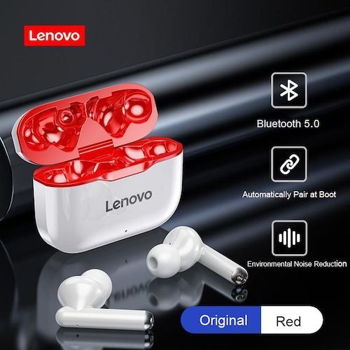 TWS Earphones Lenovo LP1 Bluetooth 5.0 Earbuds Wireless Charging Box 9D 
Stereo Sports Waterproof Headsets With Microphone Mic