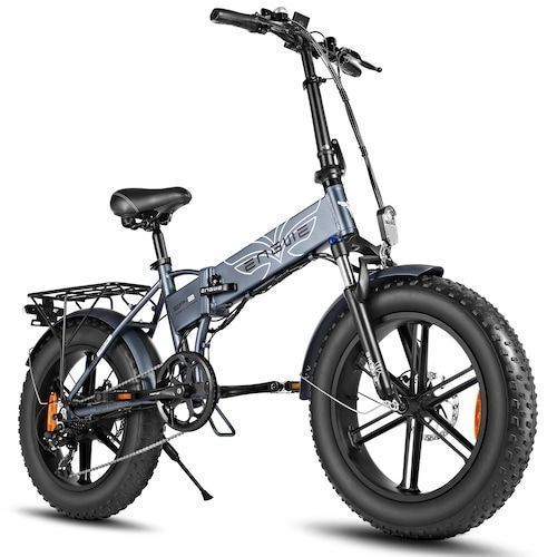 ENGWE EP-2 500W Folding Fat Tire Electric Bike with 48V 12.5Ah Lithium-ion Battery - Dark Grey Germany （entrepot EU)，5%commissions