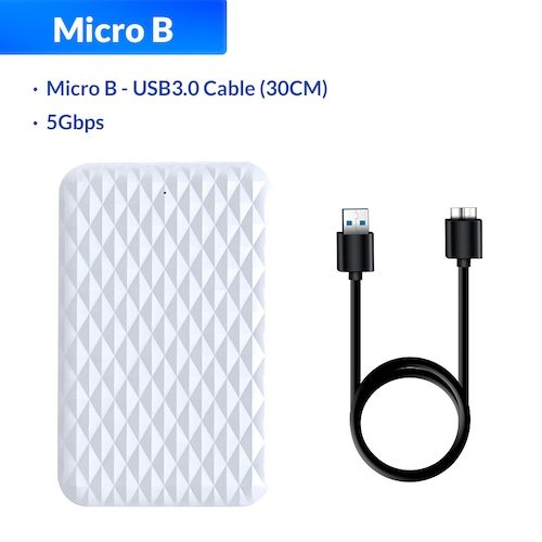 ORICO 2.5 Inch HDD Case SATA 3.0 to USB 3.0 5 Gbps 4TB HDD SSD Enclosure Support UASP HD External Hard Disk Box Black/White - White  6%commissions