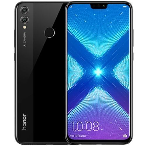 Honor 8X 6.5 inch Mobile Phone 4GB+64GB Android 8.1 20MP Octa Core Screen Fingerprint ID 3750mAh Battery Multiple Language Phone - Black