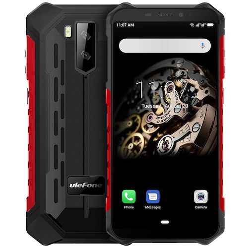 Ulefone Armor X5 4G Smartphone 5.5 inch Android 9.0 MT6763 Octa Core 3GB RAM 32GB ROM 2 Rear Camera 5000mAh Battery Global Version - Red EU