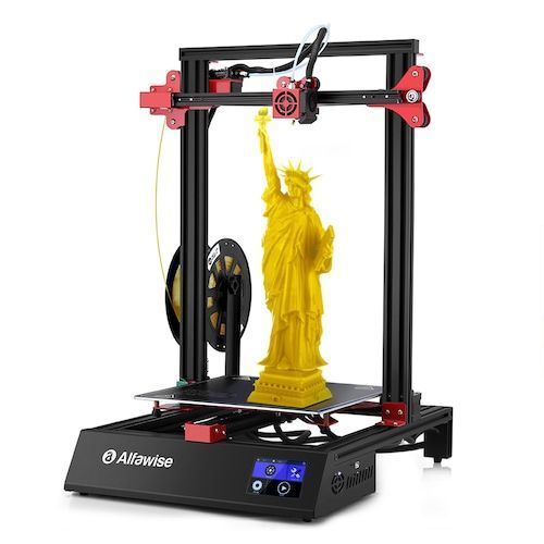 Alfawise U20 ONE 3.5 inch Touch Screen 3D Printer 300 x 300 x 400mm Double Z-axis  - Black Touch Screen EU Plug（entrepot FR）