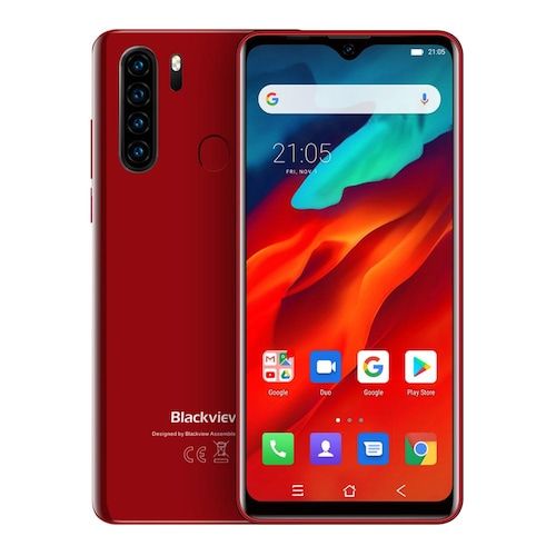 Blackview A80 Pro 6.49 inch Smartphone 4GB 64GB Octa Core Android 9.0 4G LTE Mobile Phone Quad Rear Cameras Global Version 4680mAh - Coral Red Original Standard