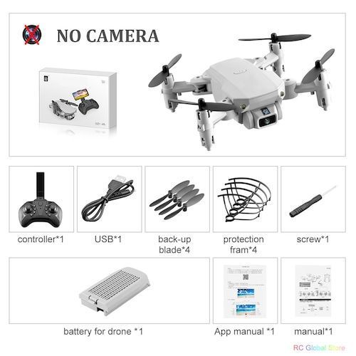 Mini RC Drone with 4K HD Camera WiFi FPV UAV Aerial Photography Helicopter Foldable LED Light Quadrocopter Quality Toy AOSST - NO camera Gray