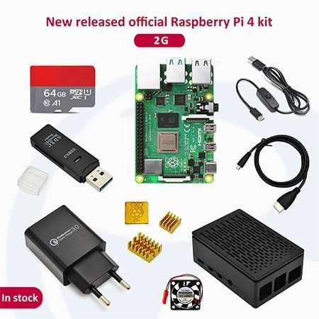 Raspberry pi 4 2GB/4GB/8GB Kit Raspberry Pi 4 Model B PI 4B +Heat 
Sink+Power Adapter+Case +HDMI Cable+3.5 inch Screen