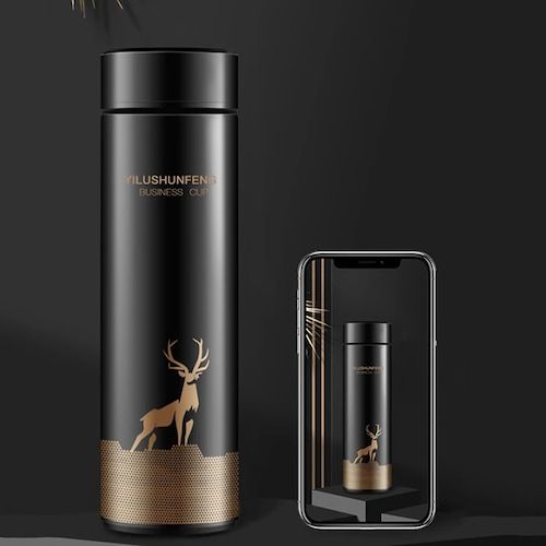 450ml Vacuum Thermos 24 Hours Insulation Intelligent Temperature Display 
Mug LED Touch Screen Water Bottle