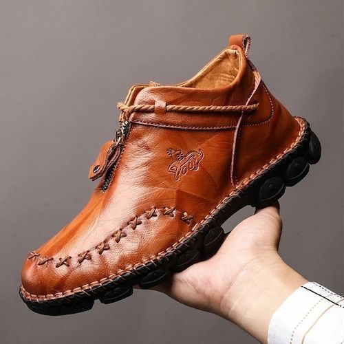 AILADUN Men's Shoes Casual Sewing Large Size Leather