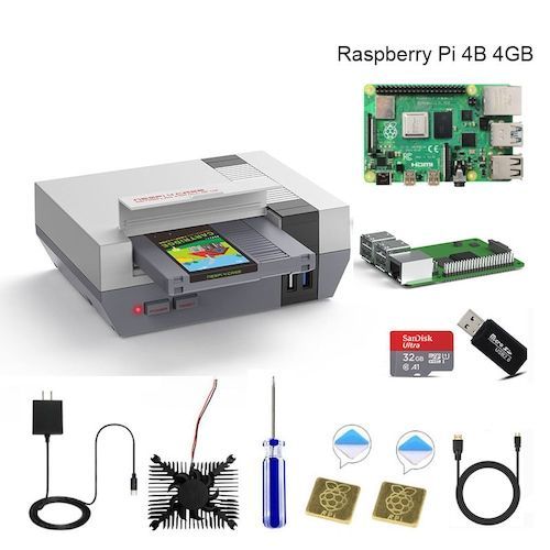 RETROFLAG NESPi 4 CASE Raspberry Pi 4 Case with SSD CASE Cooling Fan HDMI Adaptor & Heatsinks for Raspberry Pi 4 Model B - 4GB Board 1