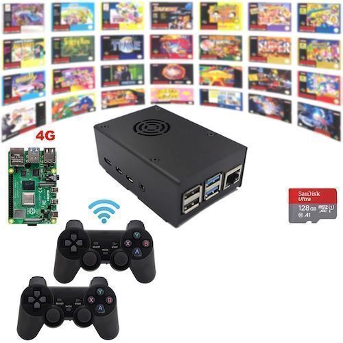 Raspberry Pi 4 Model B 4G Game Kit Wireless Retro Game Console Fully 
Loaded Assembled Plug Play