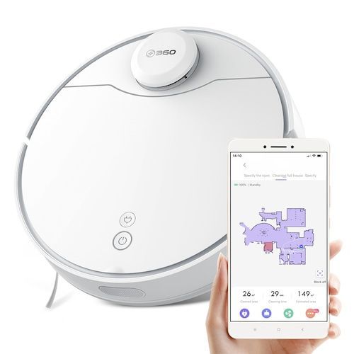 360 S6 Pro LDS Lidar Laser Navigation Wet and Dry 5200mAh Robot Vacuum 
Cleaner 53dB Low Noise RF Omnidirectional + APP Dual Remote Control 2200Pa 
Suction