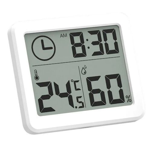 MoesHouse Multifunction Thermometer Hygrometer Automatic Electronic 
Temperature Humidity Monitor Clock 3.2 inch Large LCD Screen
