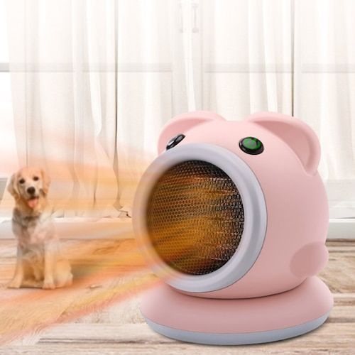 Household Mini Pig Electric Heater with 2PIN Plug - Pink