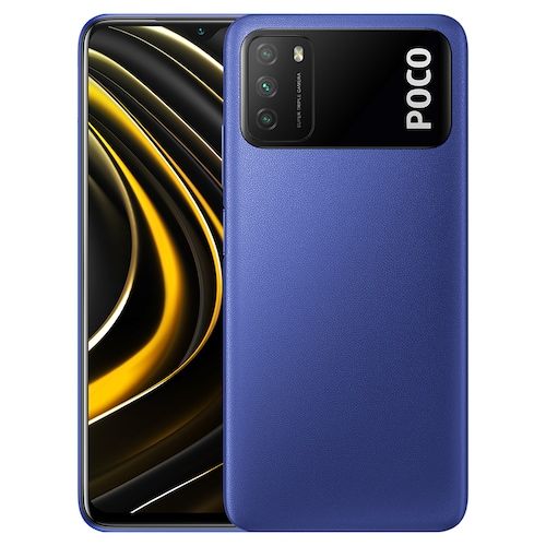 Xiaomi Poco M3 4G Smart Phone Media Qualcomm Snapdragon 662 6.53 Inch Screen Triple Camera 48MP + 2MP + 2MP 6000mAh Battery - Blue 4 + 64GB (ES FR IT DE Only)
