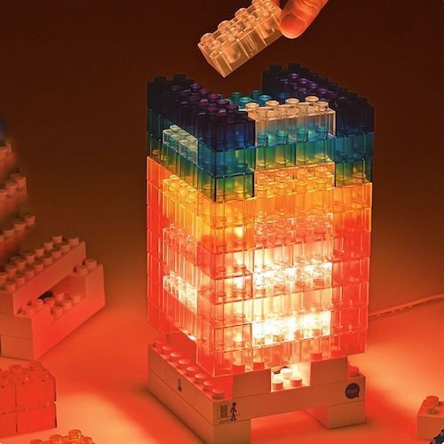 LED Lighting DIY Building Block Concept USB Table Lamp Building Block Module 76pcs