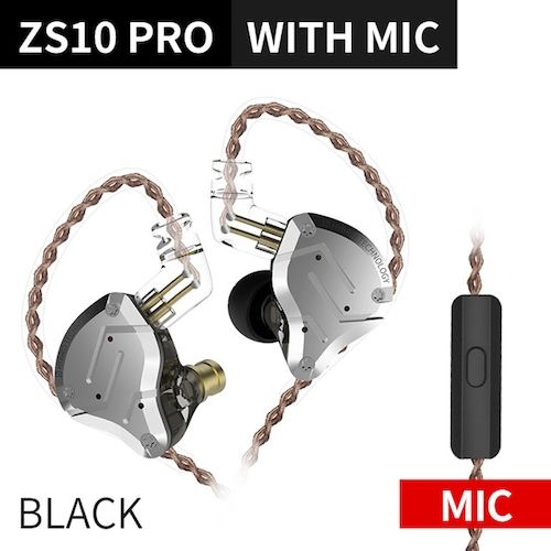 KZ ZS10 PRO 4BA+1DD HIFI Metal Headset Hybrid In-ear Earphone Sport Noise Cancelling Headset KZ ZSN PRO ZST AS16 AS12 AS10 C16