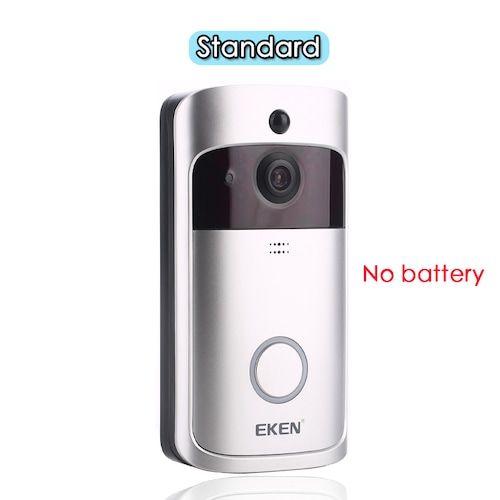 EKEN V5 Smart WiFi Video Doorbell Camera Visual Intercom With Chime Night Vision IP Door Bell Wireless Home Security Camera - Standard UK Plug