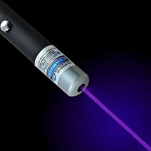 5MW LED Laser Pet Cat Toy Red Dot Laser Light Toy Laser Sight 530Nm 405Nm 650Nm Pointer Laser Pen Interactive Toy with Cat - blue purple