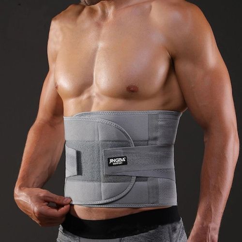 JINGBA SUPPORT Waist Guard Compression Waist Support Sports Weightlifting Fitness Running Basketball Protector