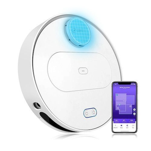 360 S6 Robot Vacuum and Mop Cleaner 1800Pa Suction Mode APP Remote Control LDS Lidar SLAM Algorithm - White - White