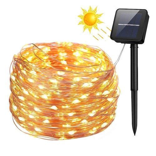 ZDM 100 LEDs10M 8 Mode Waterproof Silver Copper Wire Solar Power String 
Light