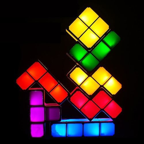 Tetris Lights LED Luminous Building Block Desk Lamp Bedroom Night Light 
Hotel Window Atmosphere Lamp
