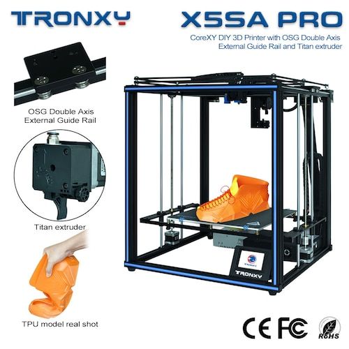 Tronxy X5SA PRO 3d Printer CoreXY Rail FDM TRONXY Titan Extruder Printable 
Face Sheild