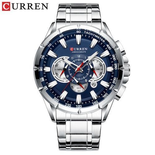 CURREN Luxury Brand Men Watch Blue Quartz Wristwatch Sports Chronograph 
Clock Male Stainless Steel Band Fashion Business Watch