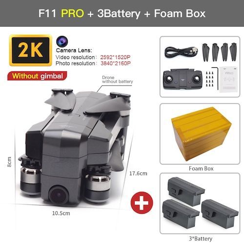 SJRC F11 PRO 4K GPS Drone With Wifi FPV 4K HD Camera Two-Axis Anti-Shake 
Gimbal F11 Brushless Quadcopter Vs SG906 Pro 2 Dron