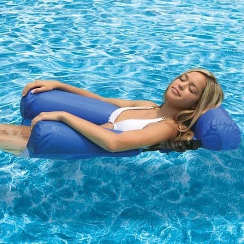 Summer Kids Adults Floating Ring Noodle Sling Mesh Chair Beach Swimming 
Pool Water Relaxation Bed Seat