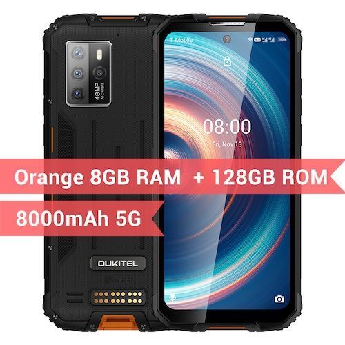 OUKITEL WP10 5G Rugged SmartPhone Global Version 8GB+128GB 8000mAh Mobile 
Phone 6.67inch FHD+ MeditaTek 48MP Quad Camera Phone