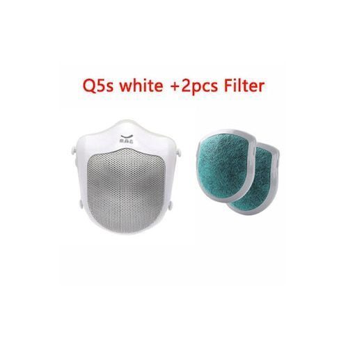 Xiaomi Q5S Electric Anti-haze Sterilization Mask Respirator PM2.5 Breathing Filter Reusable Mouth Cover Electric Mask Supply Air Non Medical - Q5S White MASK