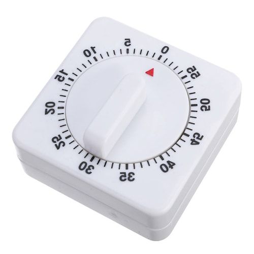 Kitchen Pendulum Timer 60 Minutes Timer Reminder Mechanical Timer - white