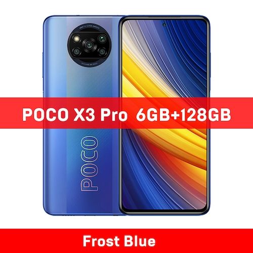 Global Version POCO X3 Pro 6GB 128GB/8G 256GB NFC Smartphone Snapdragon 
860 33W Quad AI Camera 120Hz DotDisplay 5160mAh