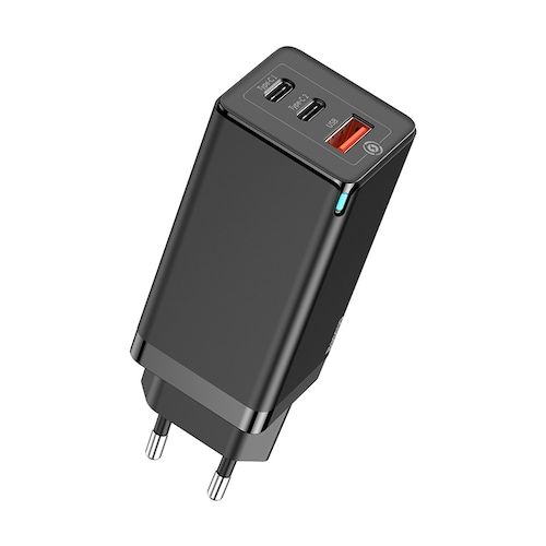Baseus 65W GaN Charger Quick Charge 4.0 3.0 Type C PD Fast Charger 3 Port USB Charger with QC 4.0 3.0 Portable Phone Charger - GaN Charger Black CHINA